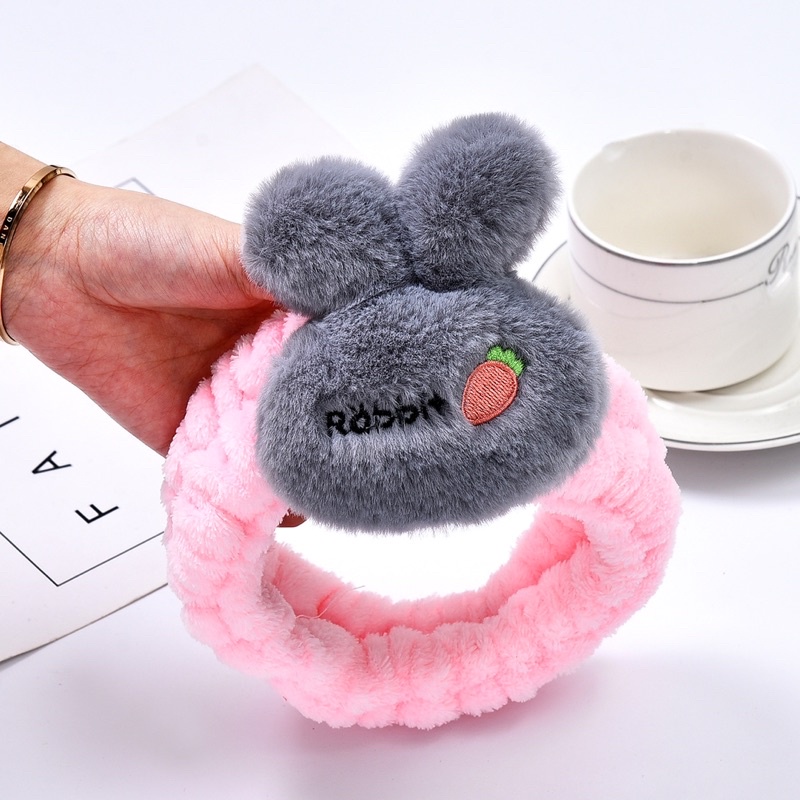Băng Đô Thỏ Rabbit Bằng Lông Giúp Tẩy Trang, Rửa Mặt