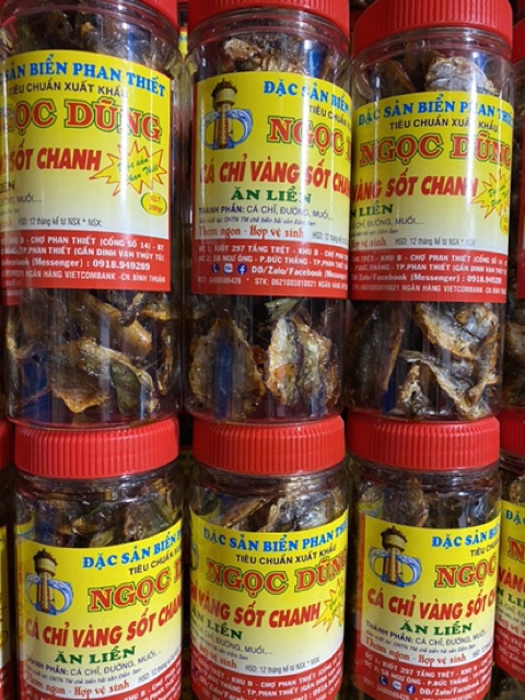 Cá Chỉ Vàng Sốt Chanh ( ăn liền ) là món ăn yêu thích của shop Đặc Sản Biển Phan Thiết NGỌC DŨNG; Hộp 200 gram. HSD 12 t
