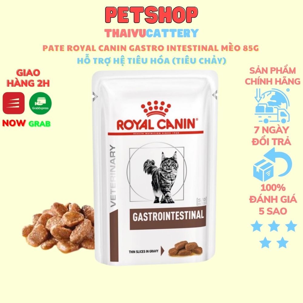 Pate Royal Canin Gastro Intestinal MÈO 85g  HỖ TRỢ HỆ TIÊU HÓA (Tiêu chảy)