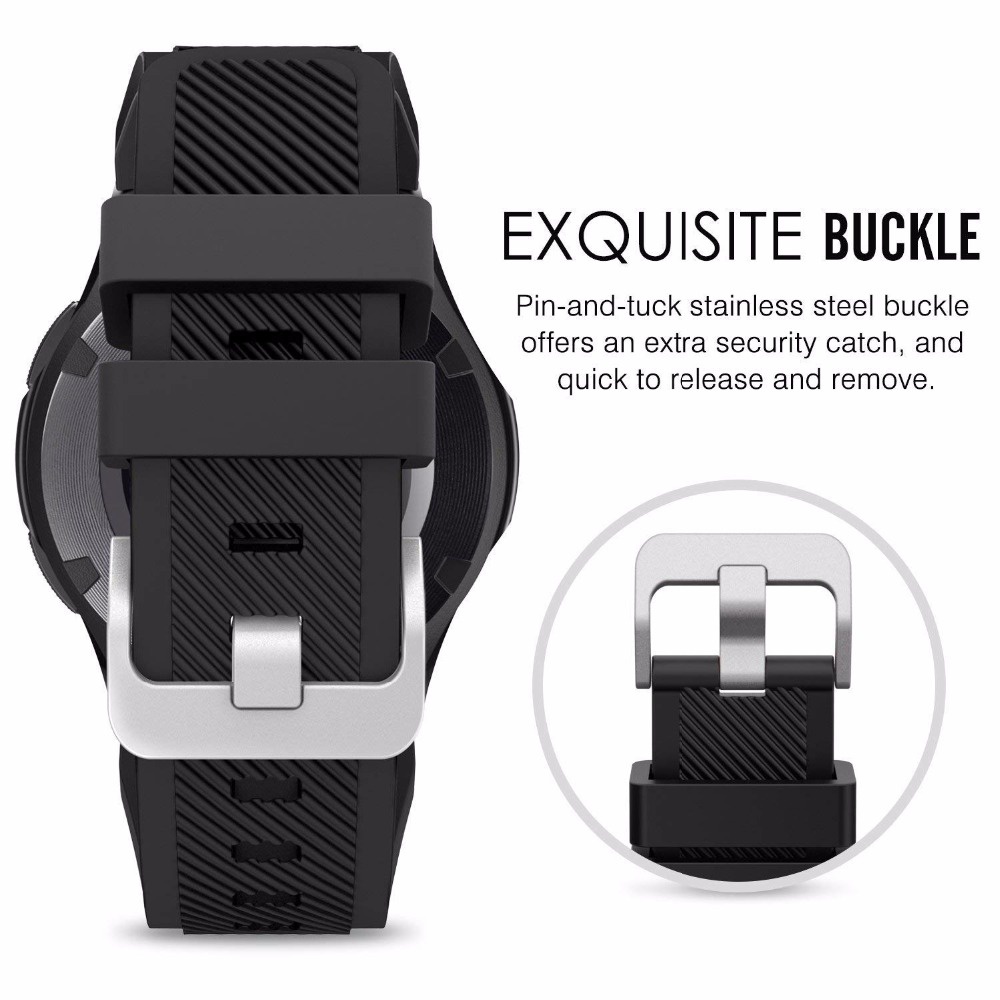 Dây Đeo Thay Thế Bằng Silicone Cao Su Mềm 22mm Cho Samsung Galaxy Watch Band 46mm/S3