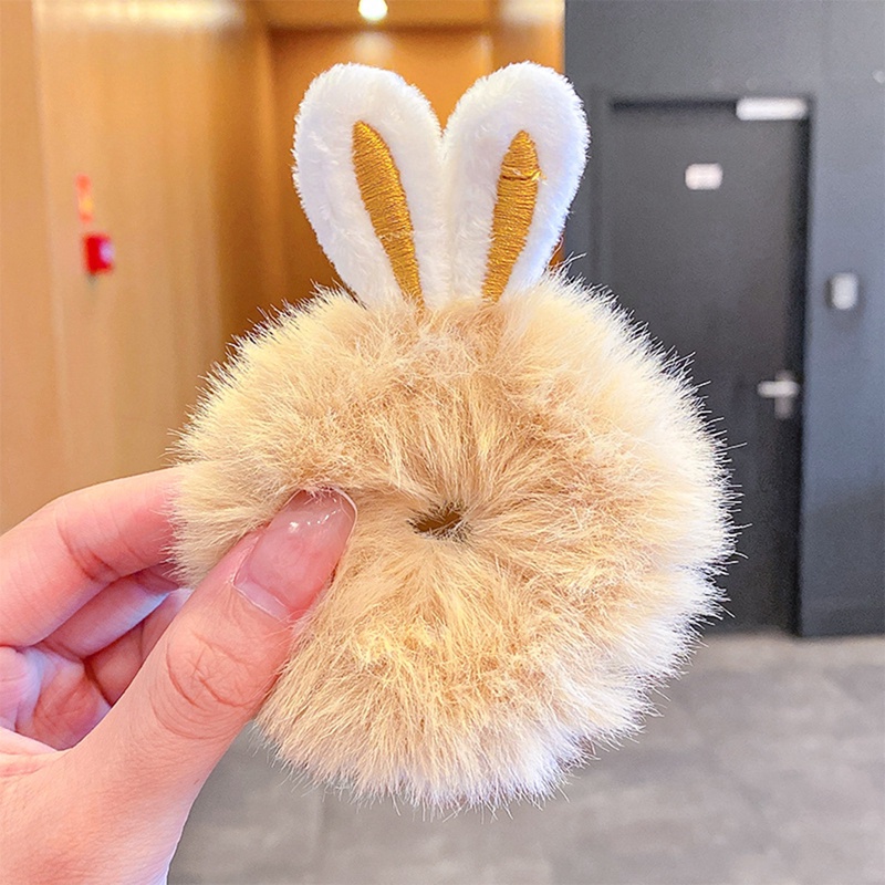 Dây buộc tóc hình tai thỏ màu sắc ngọt ngào dễ thương