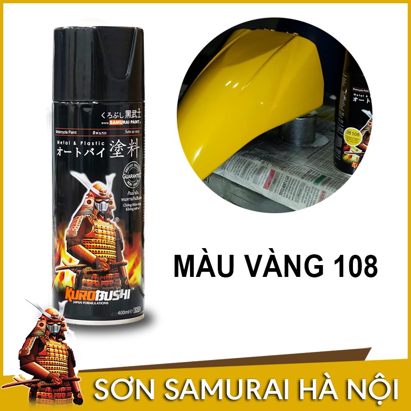 Chai Sơn Samurai Màu Vàng Crom 108