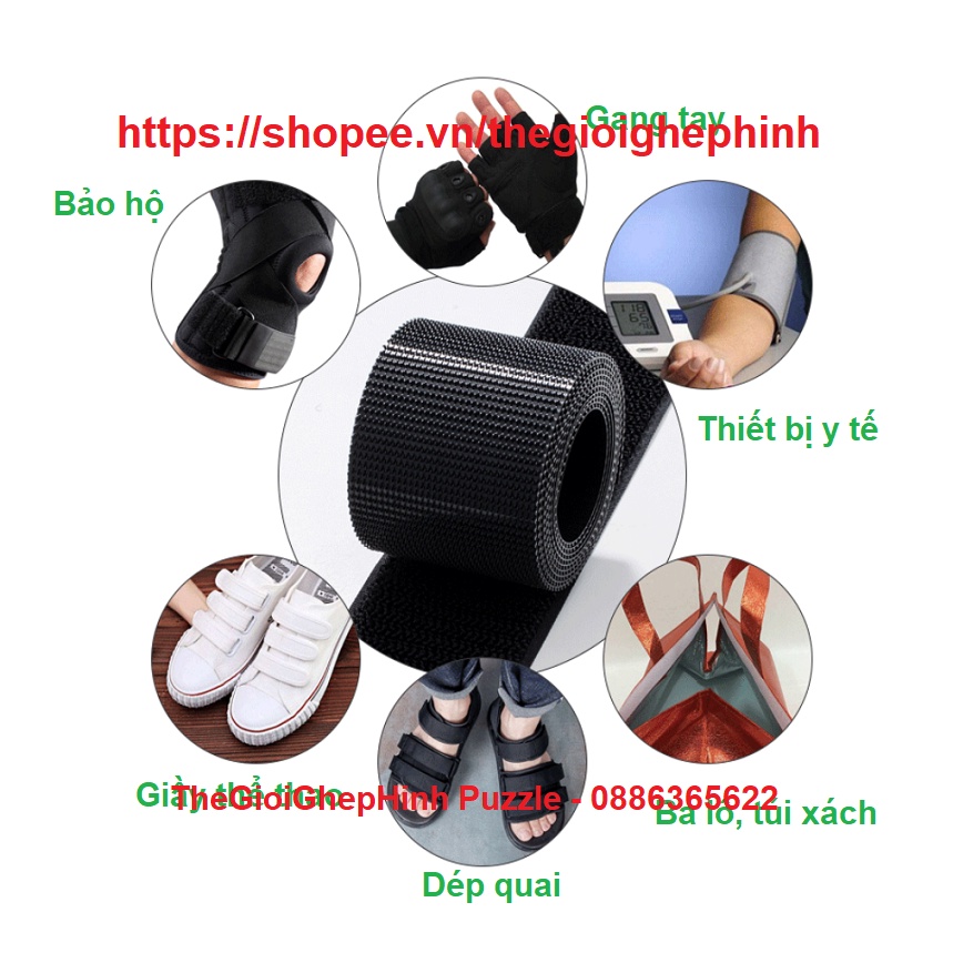 Dây đàn hồi ma thuật/ Dây đeo nylon đàn hồi có thể tái sử dụng Dây đeo Velcro tự dính
