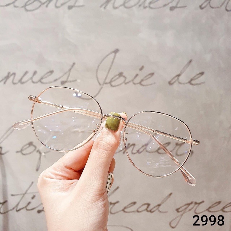 Gọng kính cận kim loại nam nữ mắt tròn thanh mảnh 2998 Liupeyewear nhiều màu đen, bạc, hồng, thời trang unisex | BigBuy360 - bigbuy360.vn