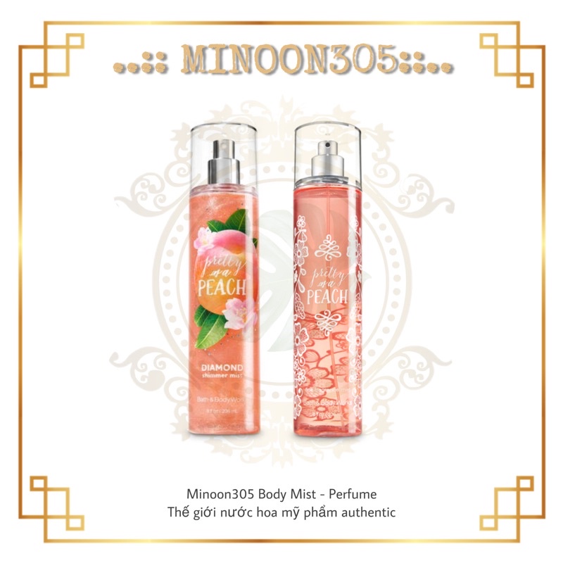 Xịt toàn thân Body Mist Bath & Body Works - Pretty As A Peach 30ml/50ml/100ml/236ml