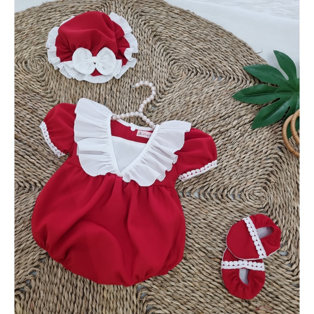 SET Đầm body 3 món cho bé yêu, chất cotton size cho bé sơ sinh đến 12kg