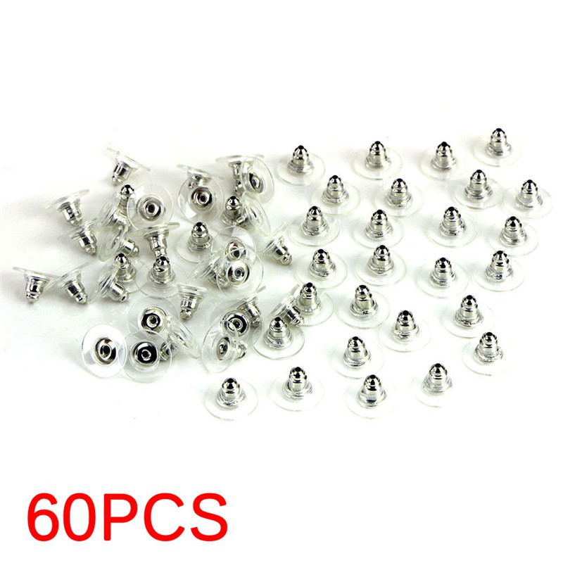 Bộ 60 Khuyên Xỏ Tai Màu Vàng / Bạc Tiện Dụng