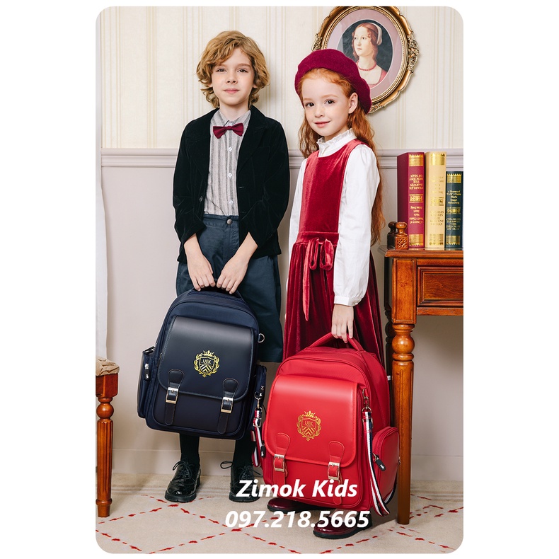 Balo chống gù UEK chất liệu da cao cấp cho bé tiểu học bảo hành chính hãng