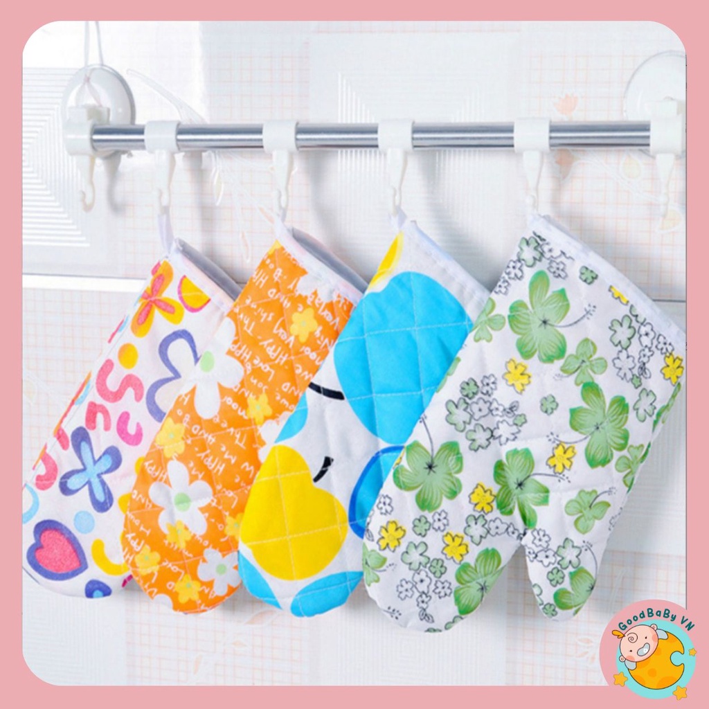Găng Tay,Bao Tay Vải Họa Tiết Bắc Nồi Chống Nóng ( 1 cái ) Goodbabyvn