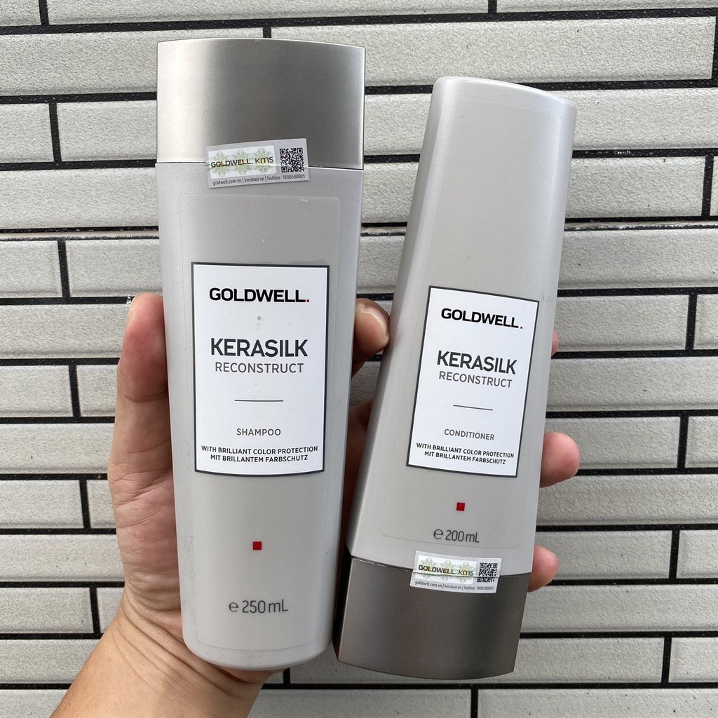 🇩🇪Goldwell🇩🇪Dầu gội xả siêu phục hồi Goldwell Kerasilk Reconstruct 250ml/200ml