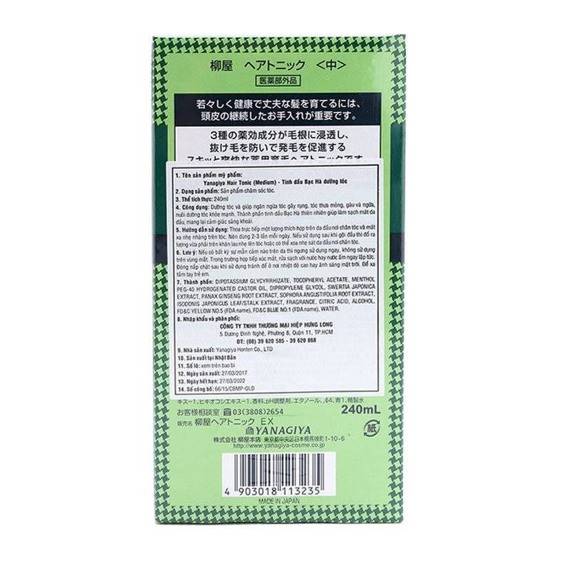 [Chính Hãng] Tinh Dầu Dưỡng Tóc Bạc Hà Hair Tonic- 240ml | BigBuy360 - bigbuy360.vn