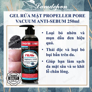 Sữa rửa mặt than hoạt tính làm sạch sâu se lỗ chân lông Pore Vacuum Propeller  250ml