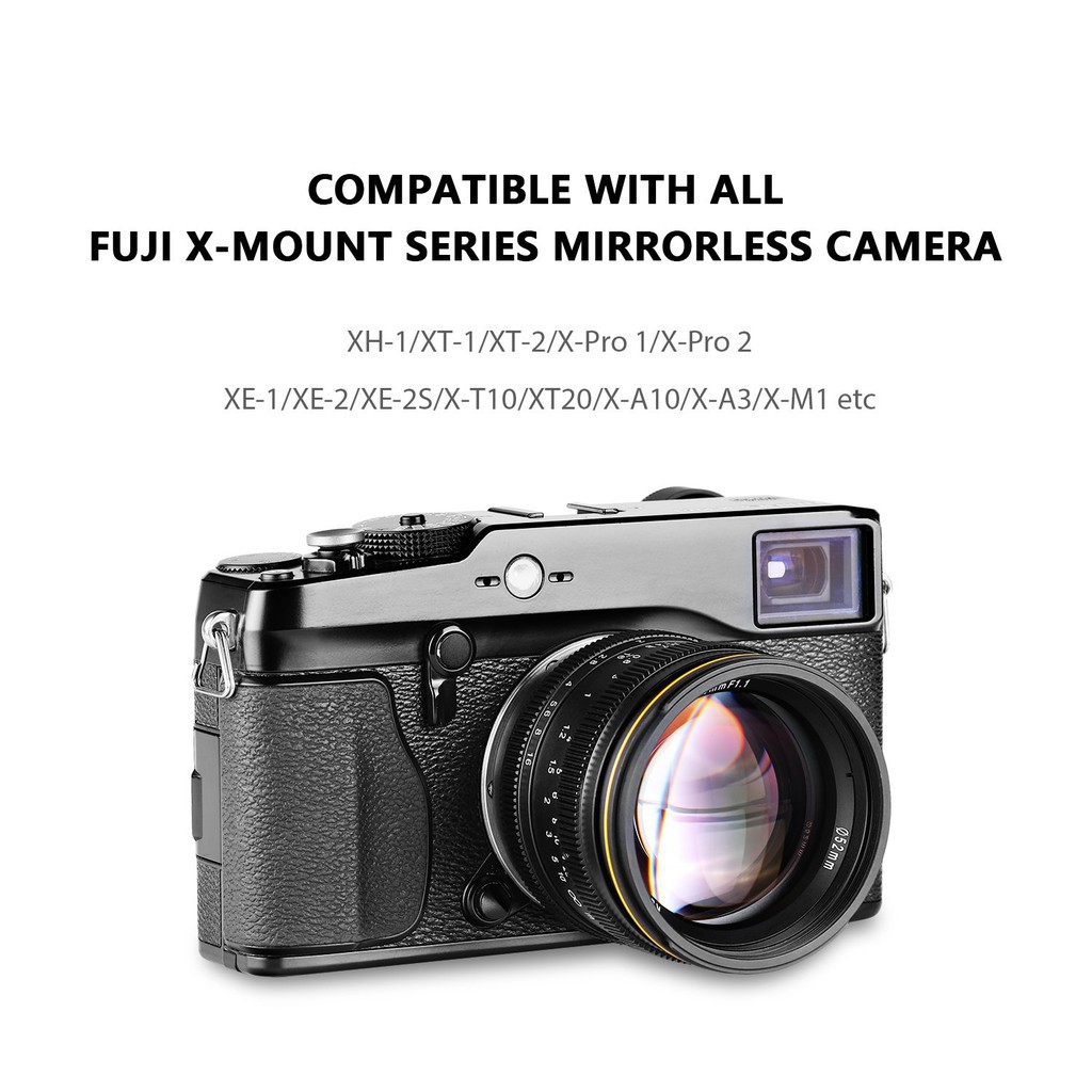 (CÓ SẴN) Ống kính Kamlan 50mm F1.1 dành cho Fujifilm, Sony, Canon EOS M và M4/3
