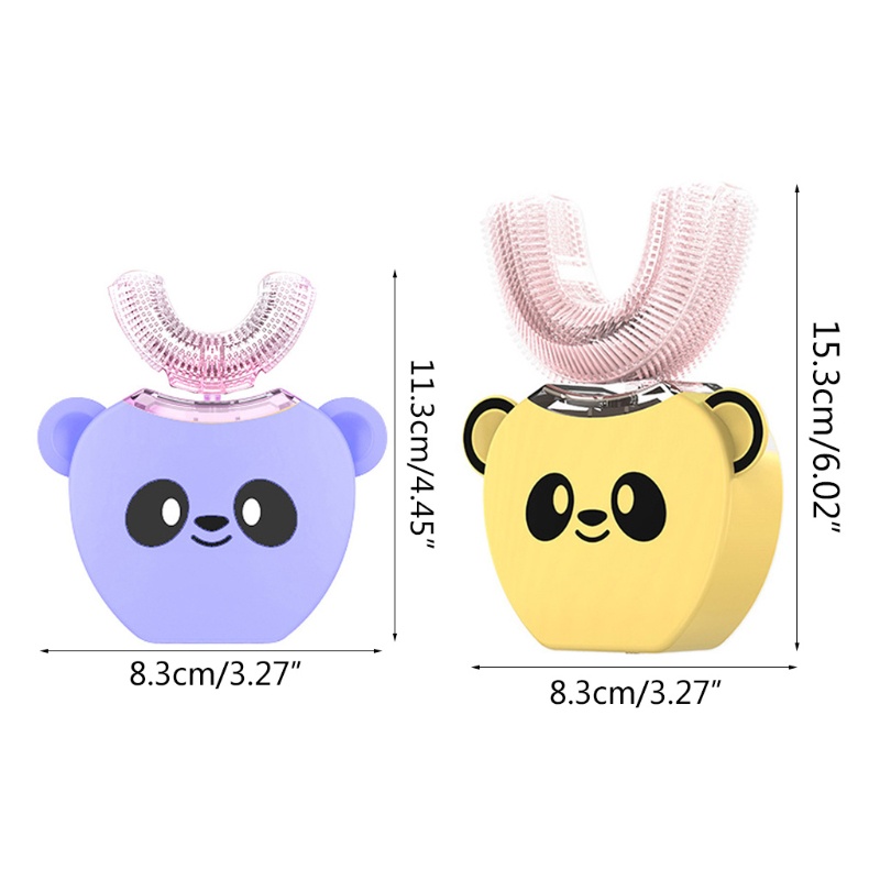 Bàn Chải Đánh Răng Điện Tự Động Hình Chữ U Bằng Silicone Kèm Đế Sạc Không Dây Cho