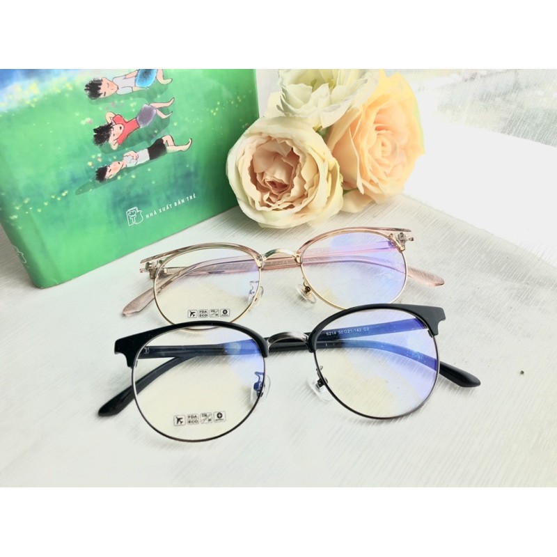 Gọng Kính Nam Nữ Thời Trang Mắt Kính Bọc Hợp Kim