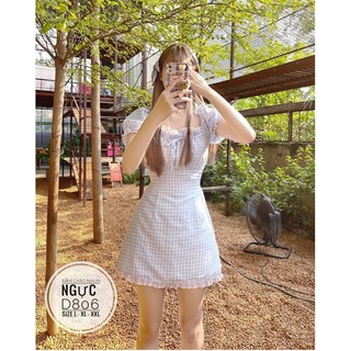 Bigsize đầm caro d806