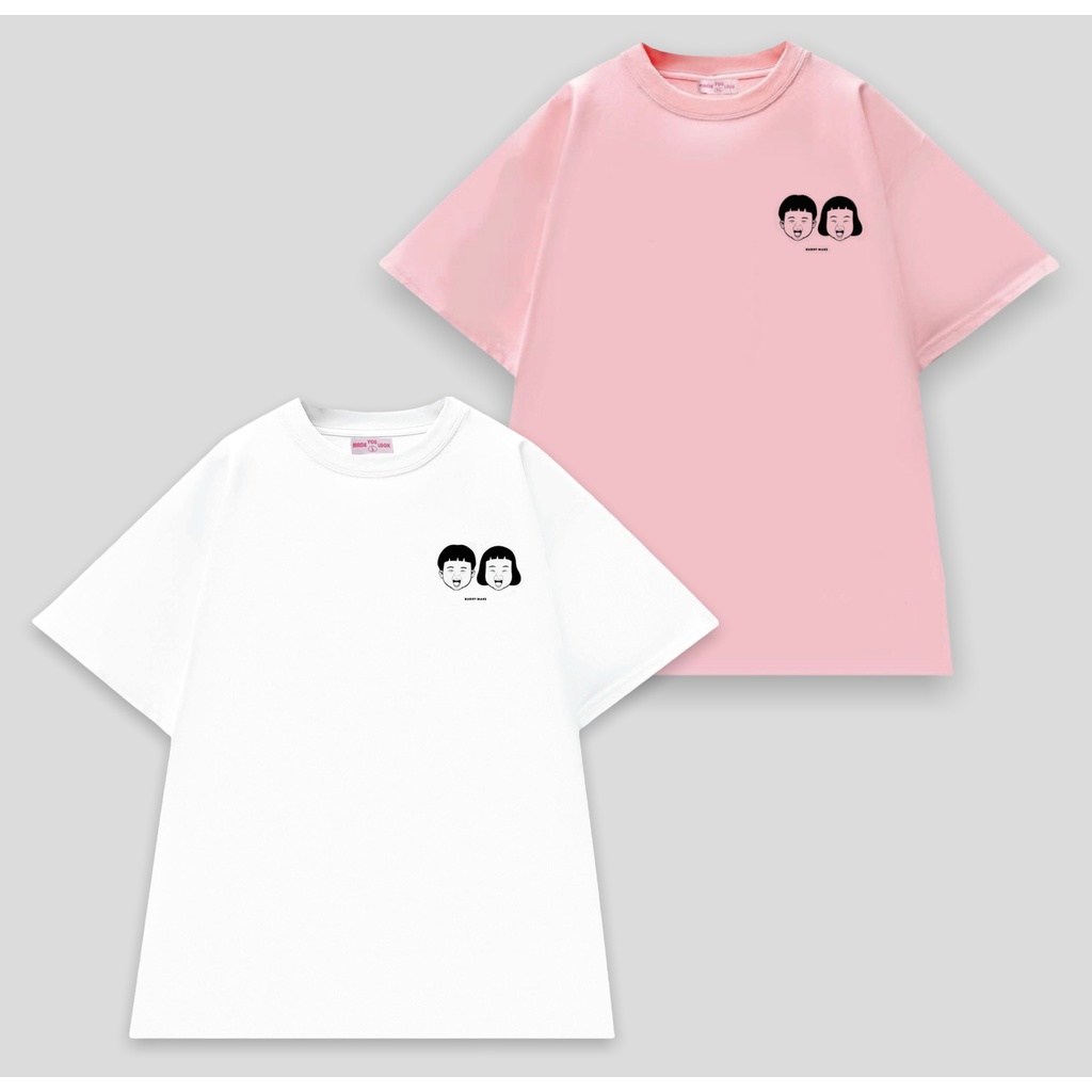 Áo Thun Cotton Unisex Form Rộng Tay Lỡ Oversize BUDDY MAKE