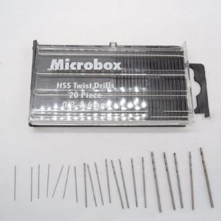 Bộ 20 mũi khoan siêu nhỏ từ 0.3mm đến 1.6mm kèm hộp đựng dùng cho máy khoan HSS