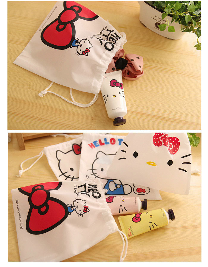 Hellokitty Túi Dây Rút Mini Hình Hello Kitty Xinh Xắn Phong Cách Hàn Quốc