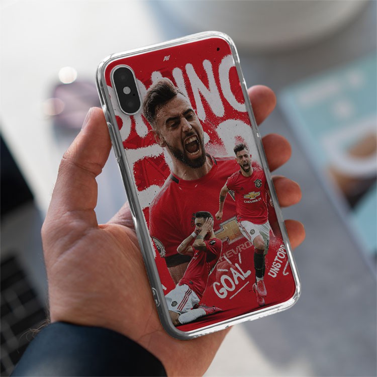 Ốp lưng thần tượng Bruno Fernandes CLB Manchester United cho Iphone 5 6 7 8 Plus 11 12 Pro Max X Xr FOO20210183