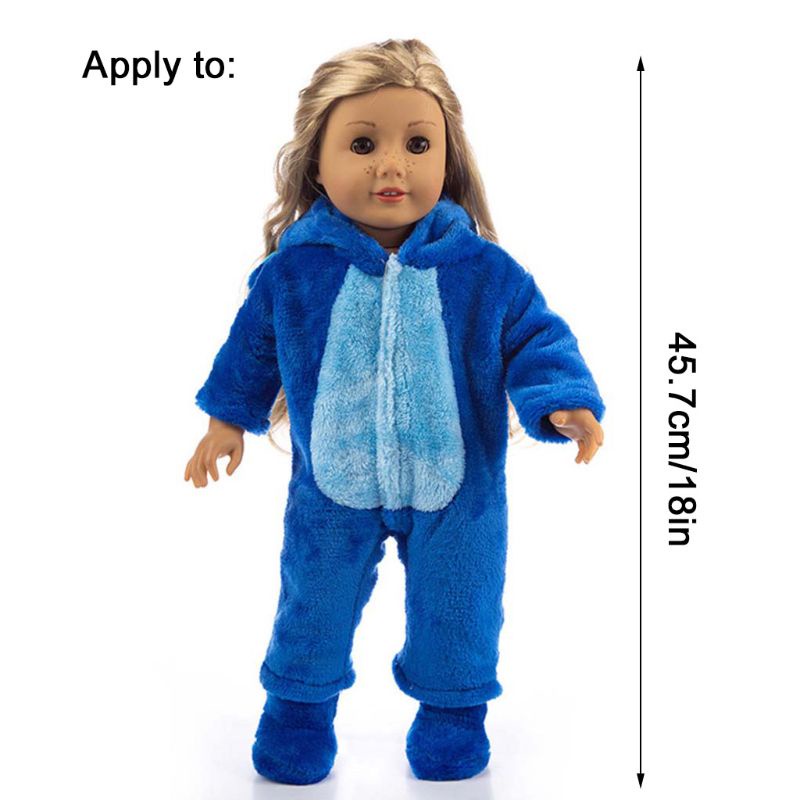 Bộ Đồ Ngủ Pijama Màu Xám In Họa Tiết Dễ Thương Thời Trang Mùa Đông Cho Bé Trai / Gái 18 Inch