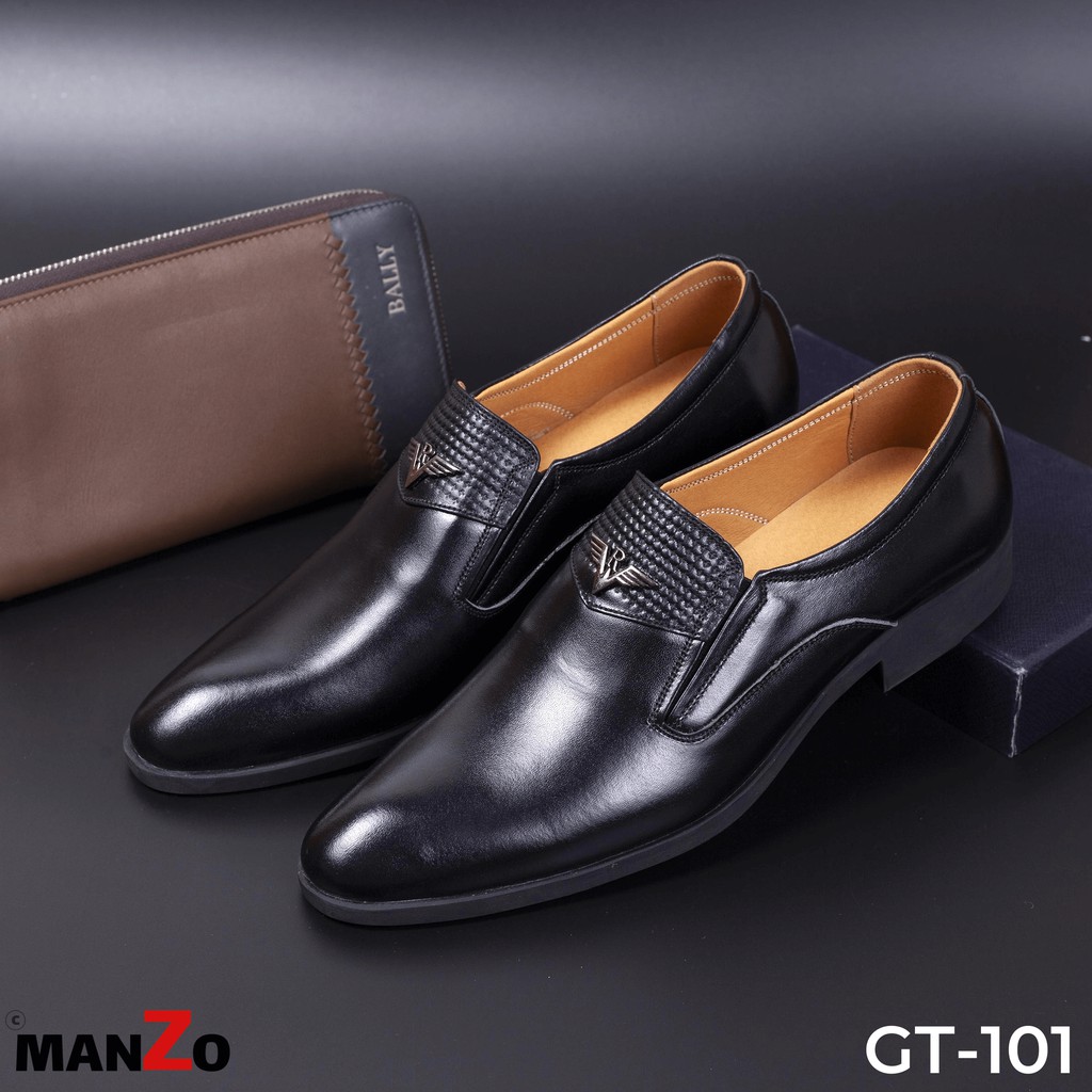 Giày da nam công sở da bò thật – Manzo store – GT101