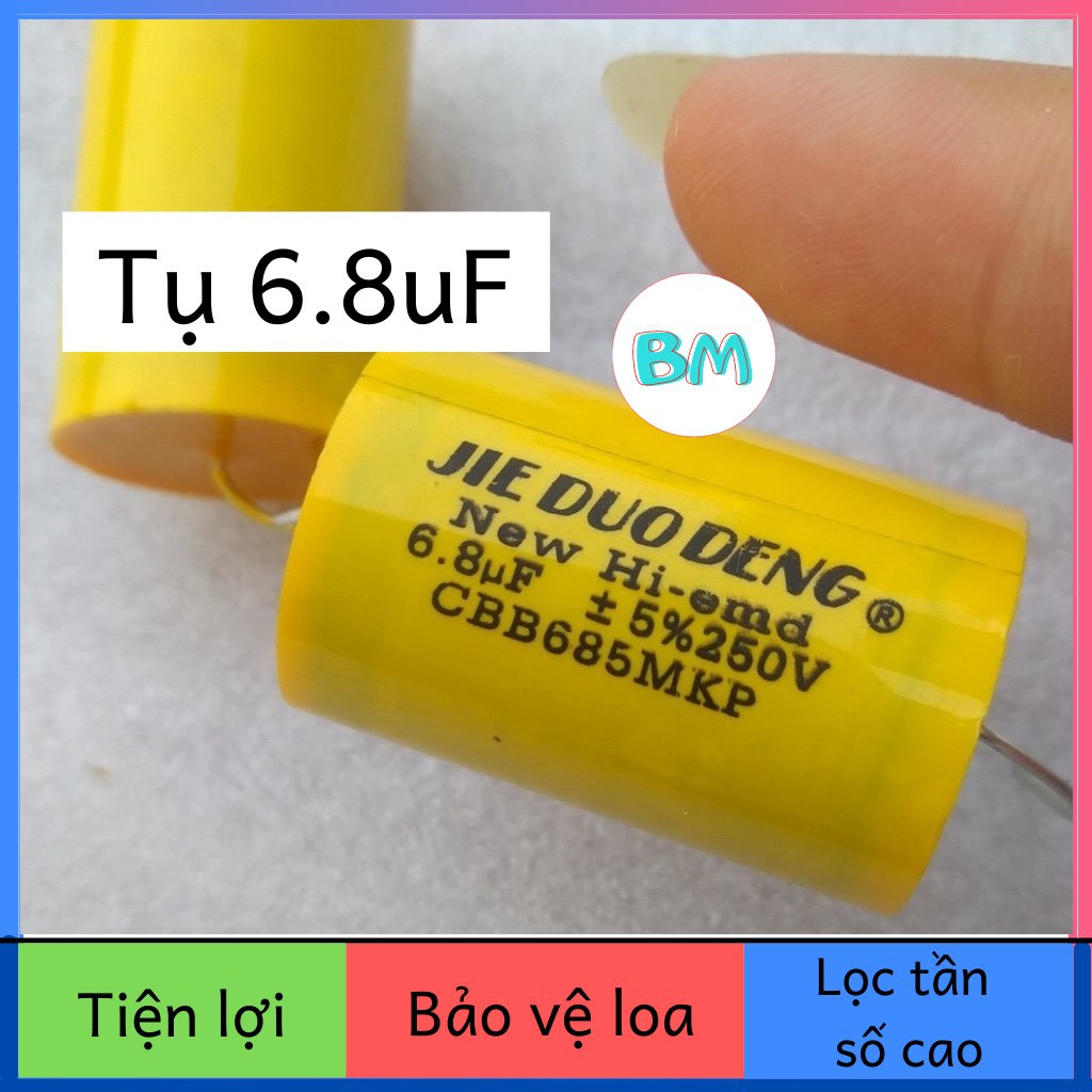 TỤ PHÂN TẦN LOA TRUNG - 6.8uF, 10uF, 22uF - TỤ LOA TRUNG - TỤ LOA MID - TỤ PHÂN TẦN LOA MID - TỤ PHÂN TÂN LOA TRUNG