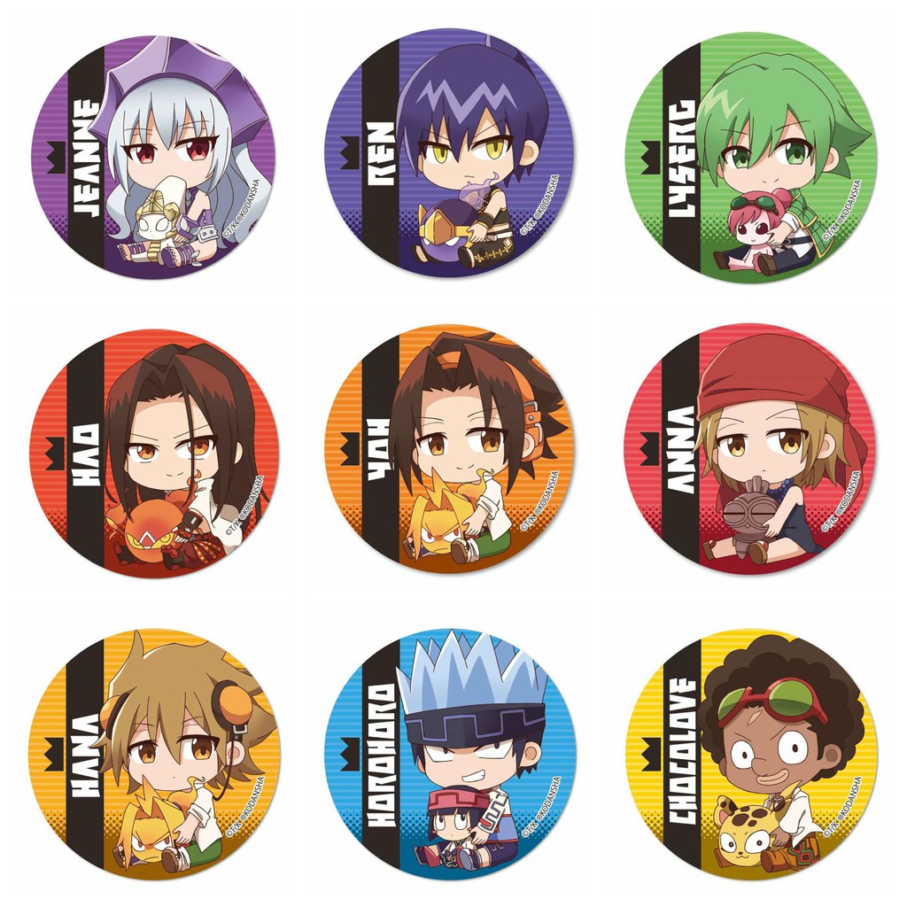 Huy hiệu cài áo IN HÌNH Shaman King Vua pháp thuật anime chibi dễ thương tiện lợi