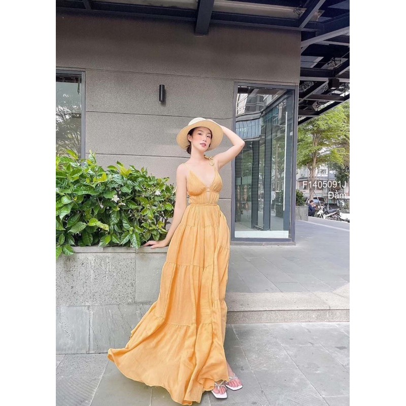 Set áo sơ mi sọc phối khăn buộc thủy thủ tay dài + chân váy kaki dáng dài 0923 thaotranshop90