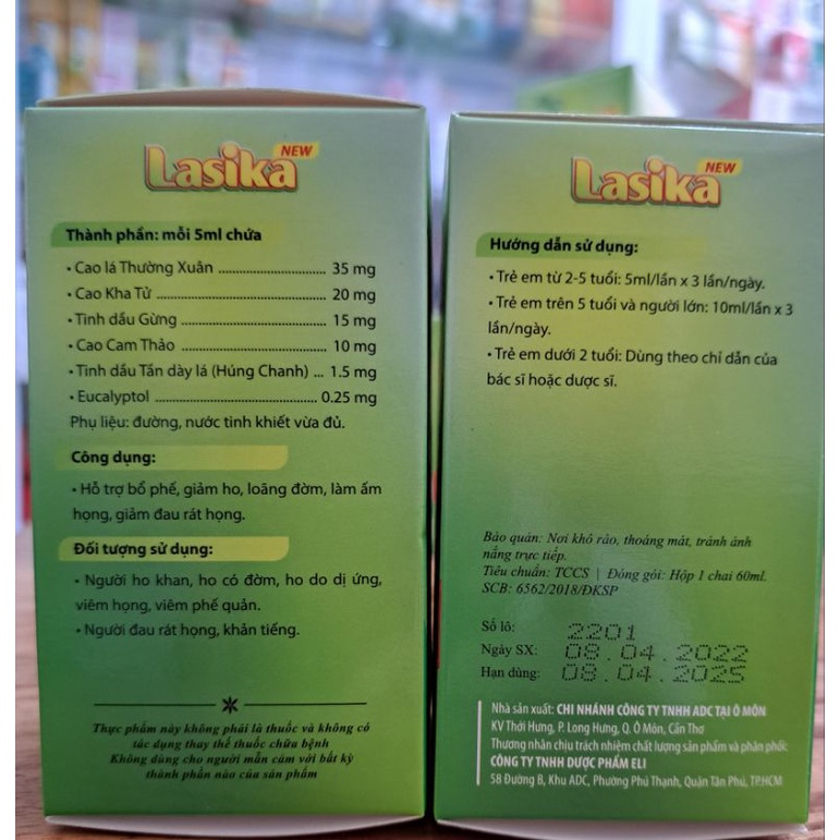 SIRO HO CHO BÉ LASIKA NEW 60ML