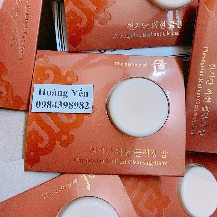 [10 viên=40 ml] Sáp tẩy trang Whoo tái sinh Whoo Cheongidan Hwahyun Radiant Cleansing Balm 4ml/viên