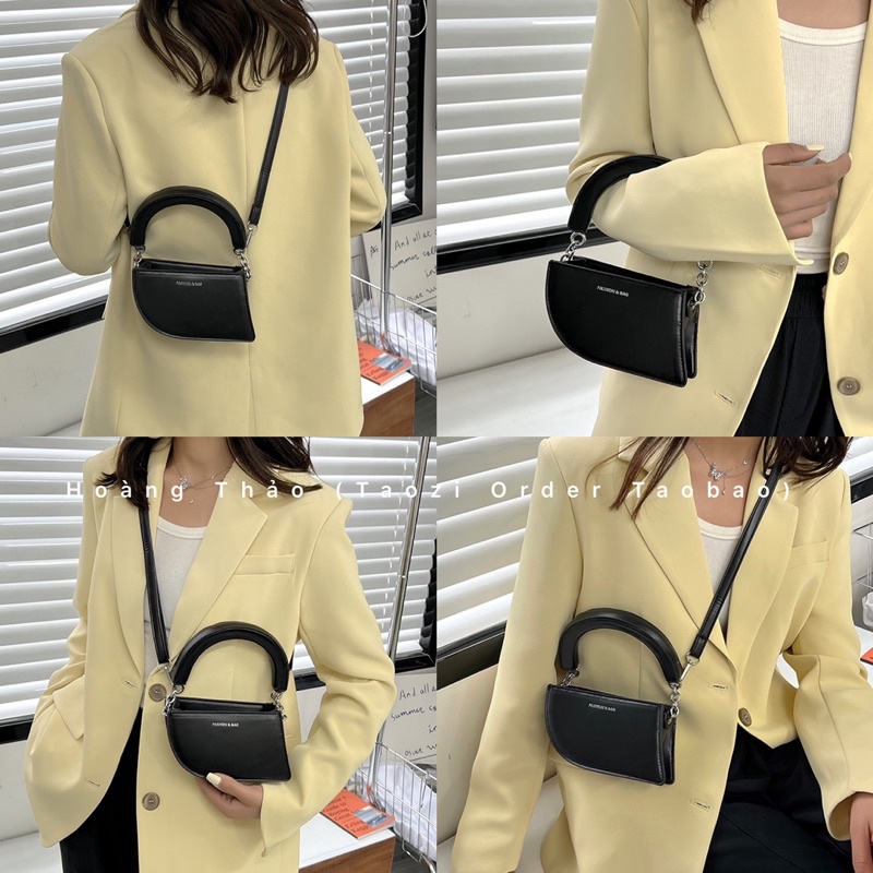 Túi mini đeo chéo thiết kế mới độc lạ quai xách màu xanh hot trend 2022