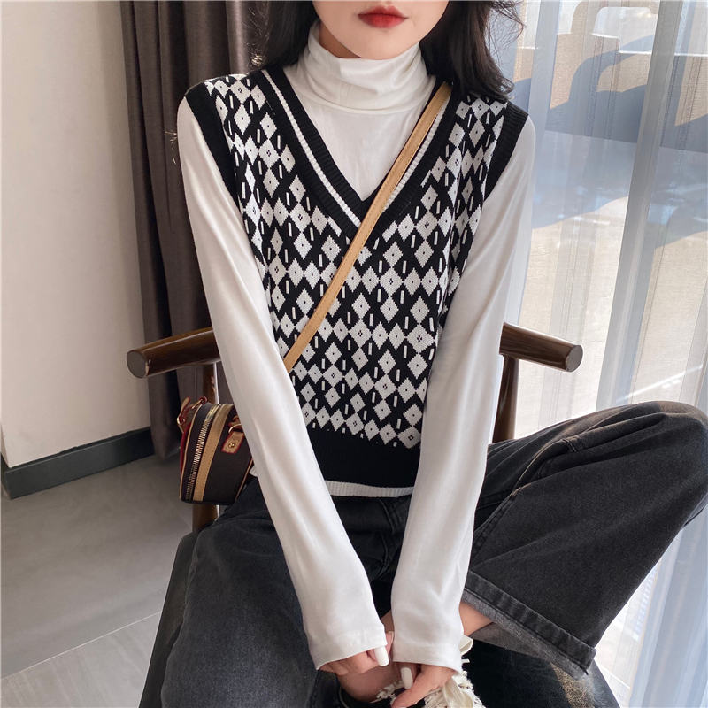 Áo Khoác Len Không Tay Cổ Chữ V Thời Trang Nữ Tính