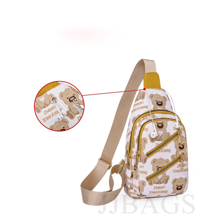 Túi Đeo Chéo Họa Tiết Gấu Hoạt Hình Đáng Yêu Cho Nữ