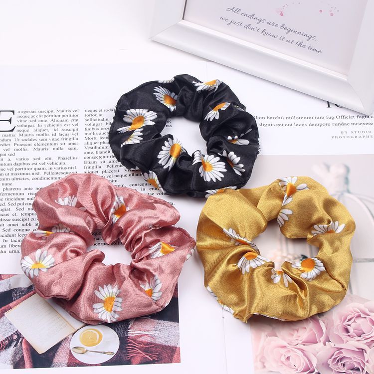 Xả hàng - Dây buộc tóc in hình hoa cúc 1B09