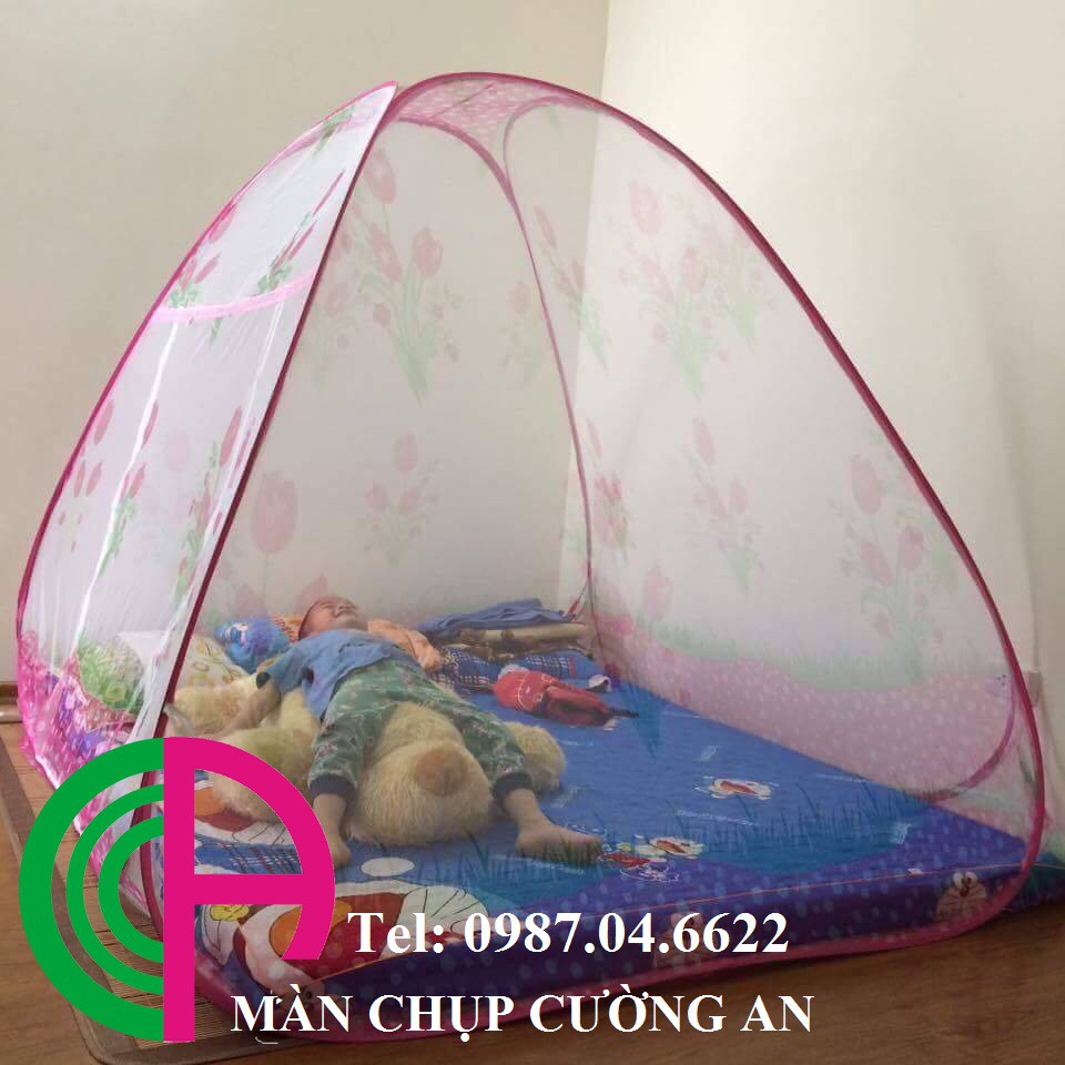Màn chụp tự bung đỉnh chóp cao cấp CƯỜNG AN full size - mắt lưới màn nhỏ - Bảo hành 1 năm