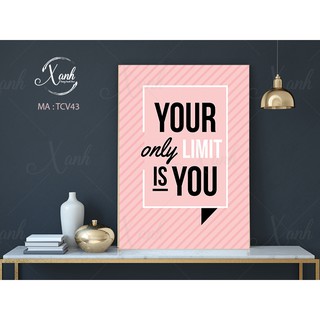 Tranh canvas cổ động tiếng anh - trang trí lớp học văn phòng