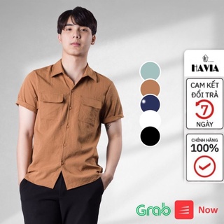 Áo sơ mi nam havia áo đũi nam cổ bẻ cộc tay