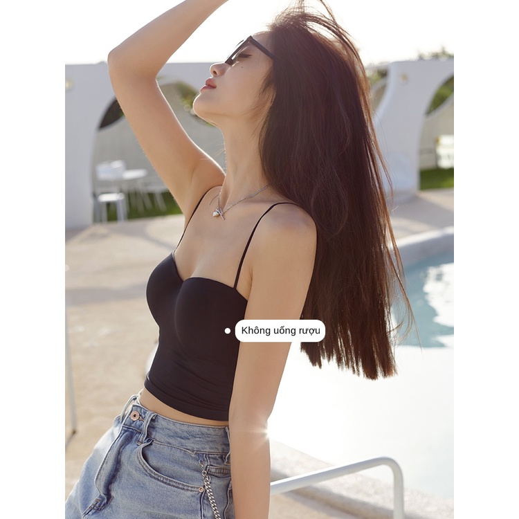 Hàng Cao Cấp Áo Lót Hai Dây Có Mút Đệm Dành Cho Nữ