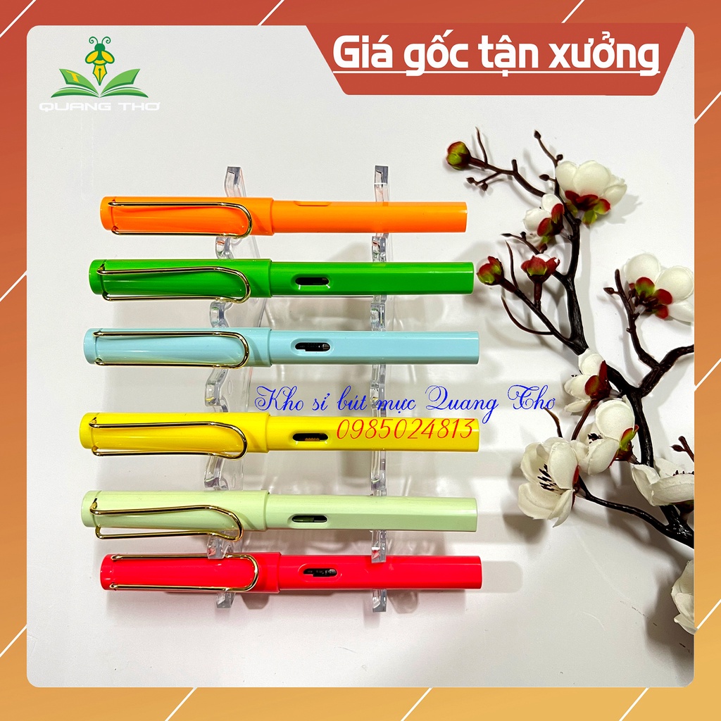 Bút máy luyện chữ đẹp nét thanh đậm Bút mài 858 thân một màu