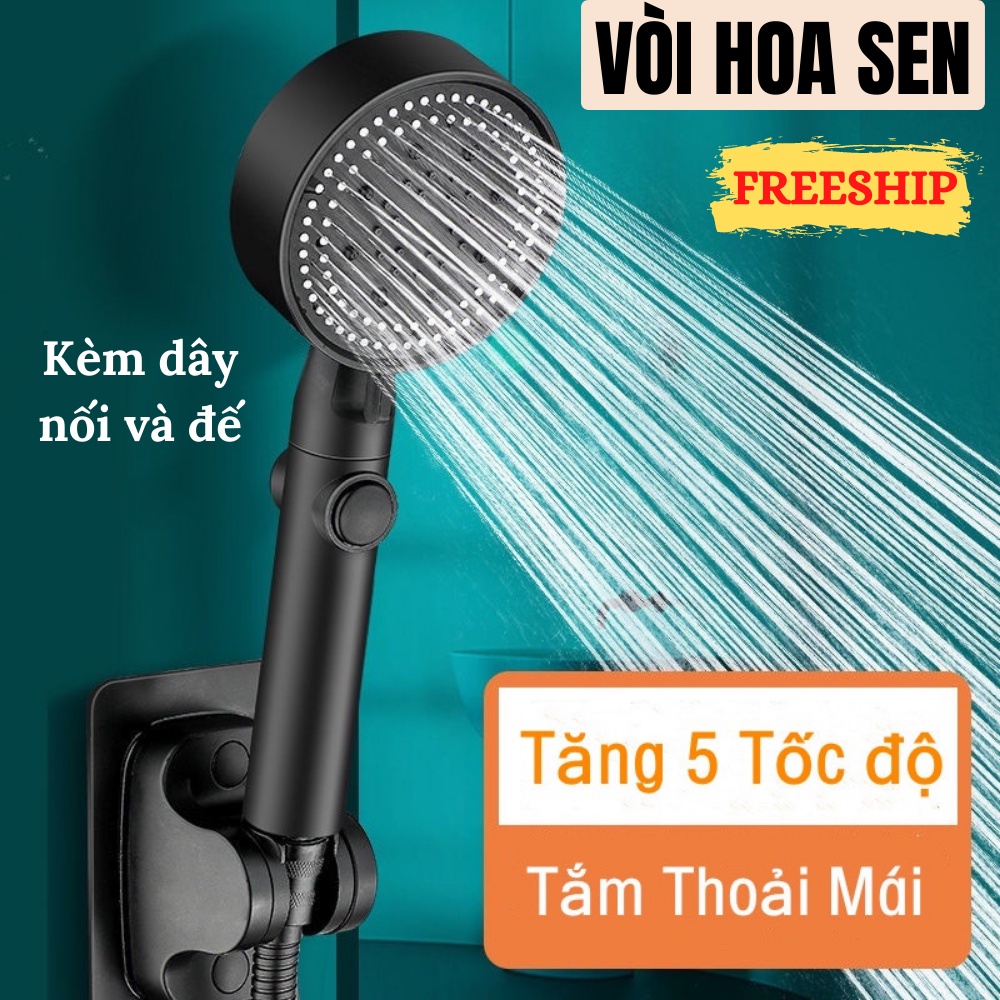 Đầu Vòi Sen Tăng Áp Vòi Hoa Sen 5 Chế Độ Nước Cao Cấp NANALI STORE