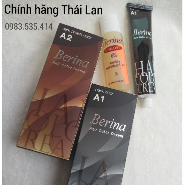 Thuốc nhuộm tóc phủ bạc Berina 60ml (A1,A2)