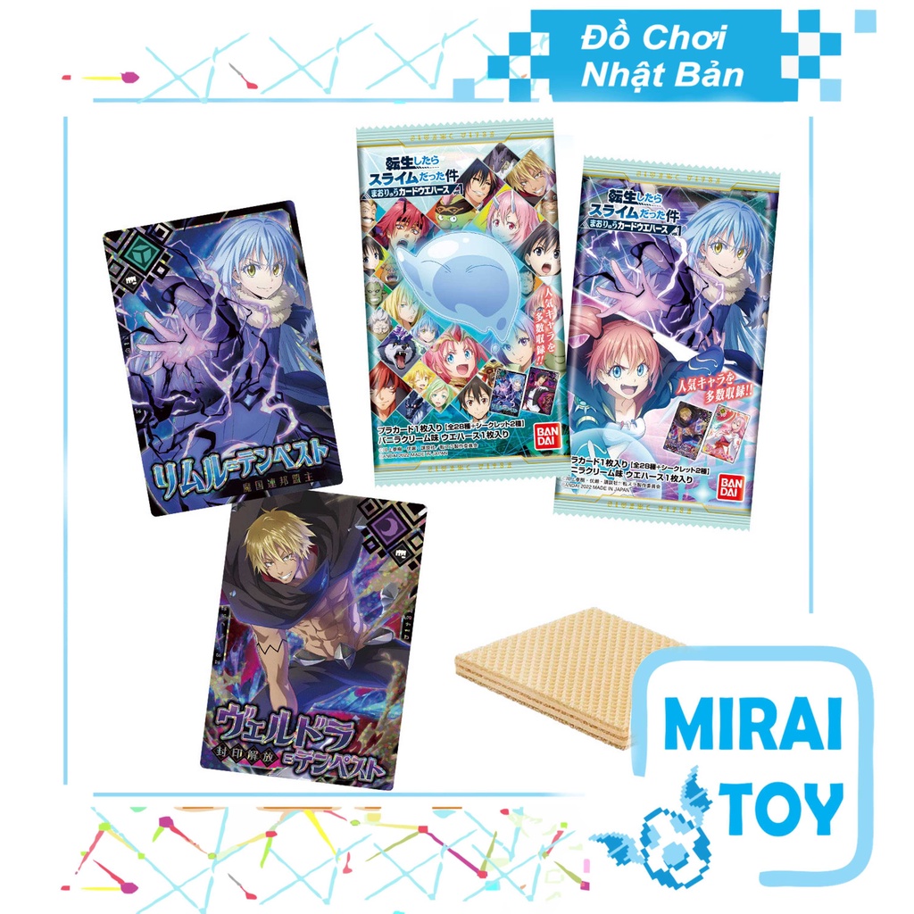 Thẻ bài sưu tập bánh xốp Wafer Chuyển Sinh Thành Slime chính hãng - Gói mới chưa bóc