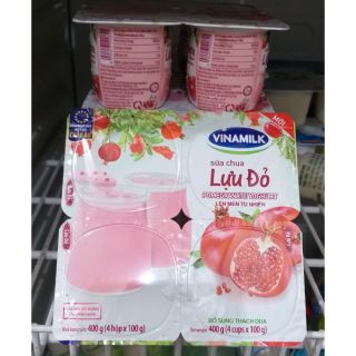 Sữa chua Lựu Đỏ của Vinamilk (vỉ 4hx100g)