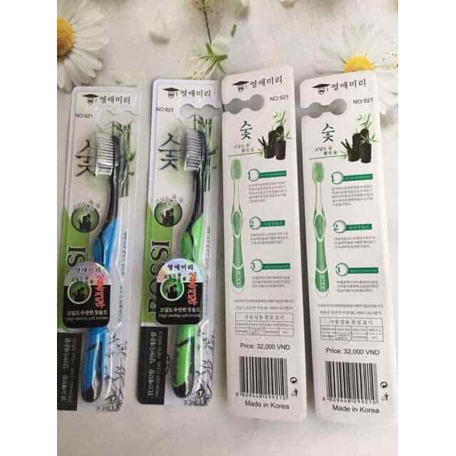 Combo 30 bàn trải đánh răng Than Tre Hoạt Tính Hàn Quốc BOSSI (chiếc)