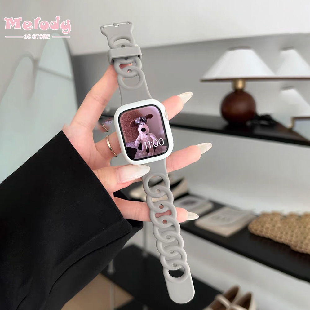 Dây Đeo Bằng Silicone Màu Kẹo Cho Đồng Hồ Thông Minh Series 7 / 6 / SE / 5 / 4 / 3 iwatch 45 / 44 / 42 / 41 / 40 / 38mm
