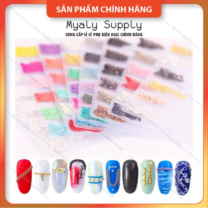 Dây Xích Nhiều Màu Làm Nail Set 6