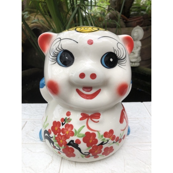 Heo Đất vẽ cành đào Lộc Phát