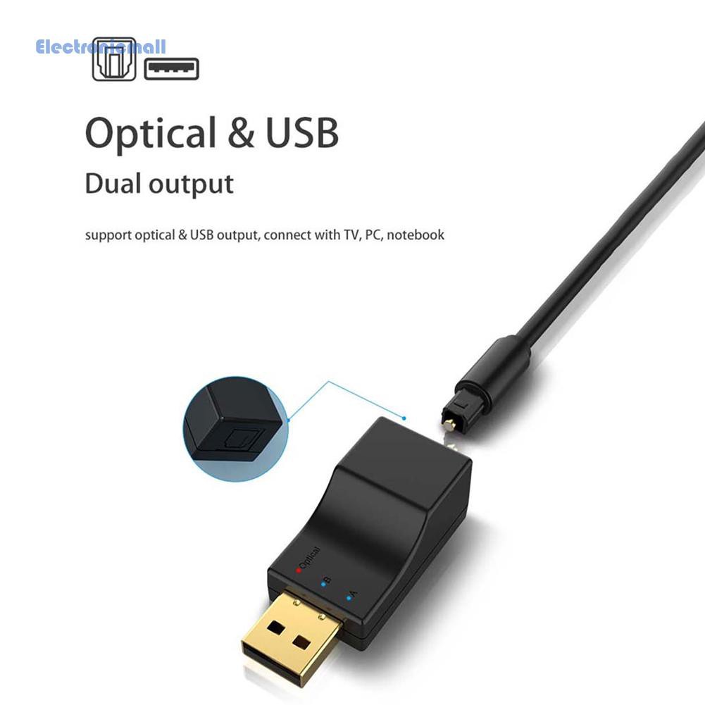 ElectronicMall01 SW03 USB Bluetooth 5.0 Transmitter Optical Adapter Dongle for Speaker Headset