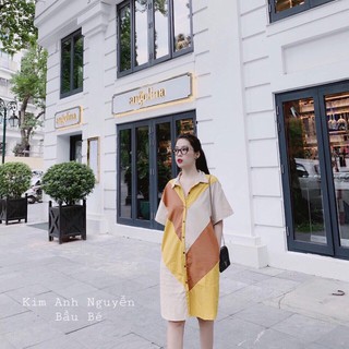 Váy sơ mi suông đũi lụa nữ DK152